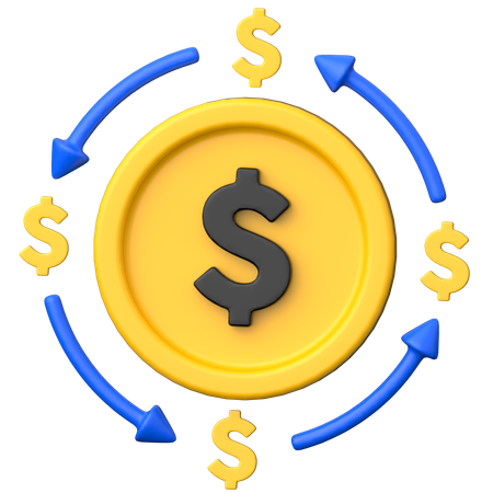 Money circulation  3D Icon