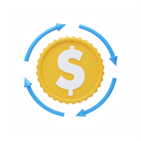 Money circulation  3D Icon