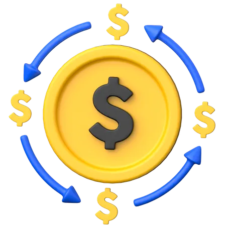 Money circulation  3D Icon