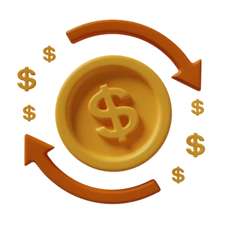 Money Circulation  3D Icon