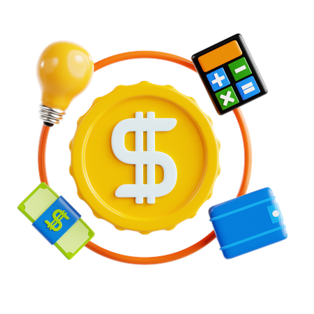 Money Circulation Process  3D Icon