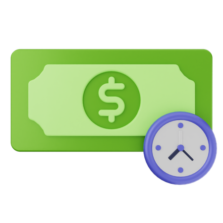 Money Clock  3D Icon