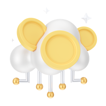 Money Cloud  3D Icon