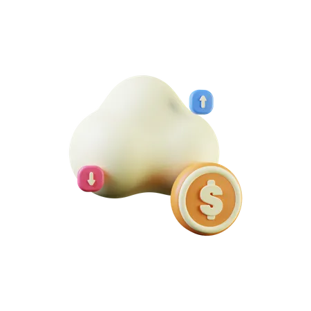 Money Cloud  3D Illustration