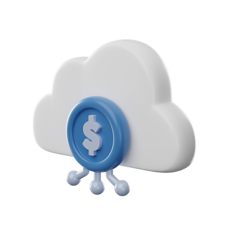 Money Cloud 3D Icon