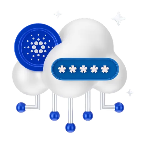 Money Cloud Security  3D Icon