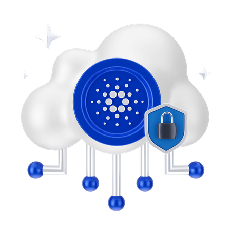 Money Cloud Security  3D Icon