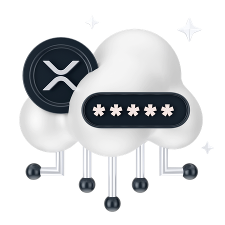 Money Cloud Security  3D Icon