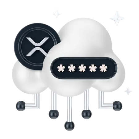 Money Cloud Security  3D Icon