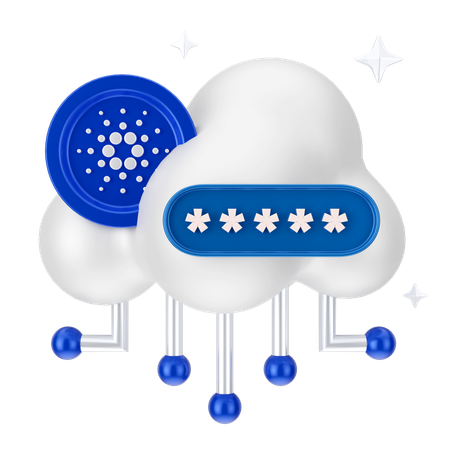 Money Cloud Security  3D Icon