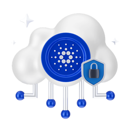 Money Cloud Security  3D Icon