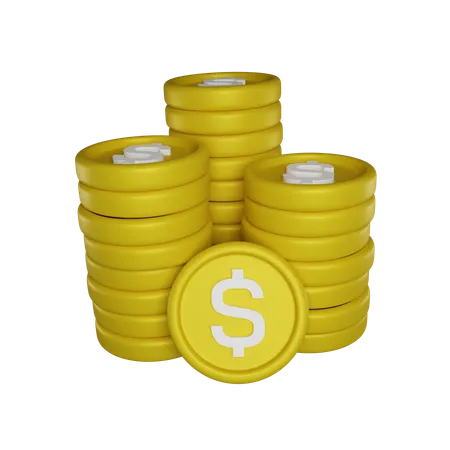Money Coins 3 D Icon 3D Icon
