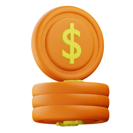 3 D Render Money Coin Illustration With Transparent Background 3D Icon
