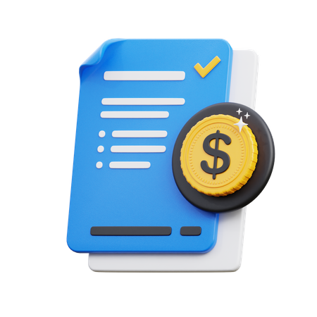 Money Contrac  3D Icon