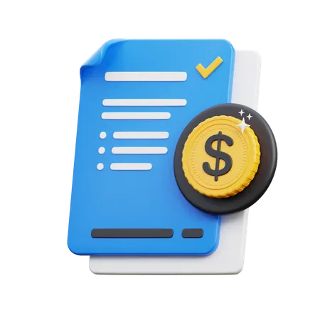Money Contrac  3D Icon