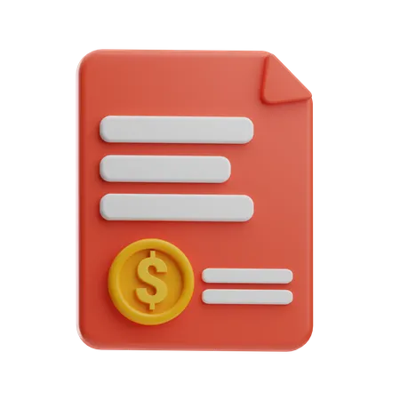 Money Contract  3D Icon