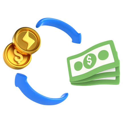 Money Conversion  3D Icon