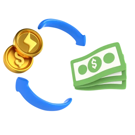 Money Conversion  3D Icon