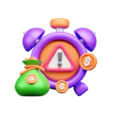 Money deadline  3D Icon