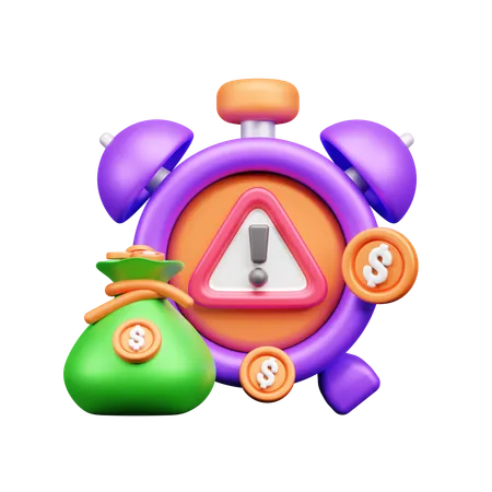 Money deadline  3D Icon