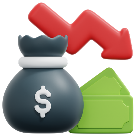 Money Decline  3D Icon