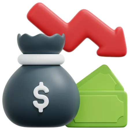 Money Decline  3D Icon