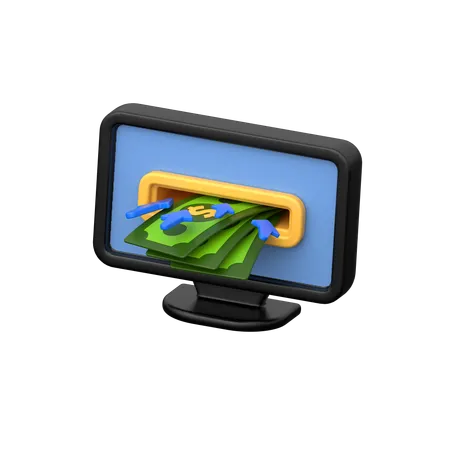 Money Deposit 3 D Icon Represents Financial Savings And Transactions Featuring Dynamic Elements In A Three Dimensional Representation Of Depositing Money 3D Icon