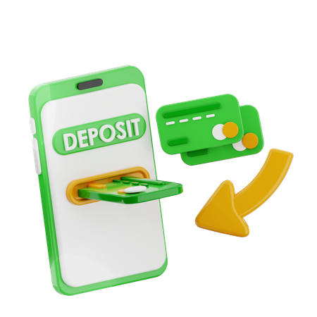 Money Deposit  3D Icon