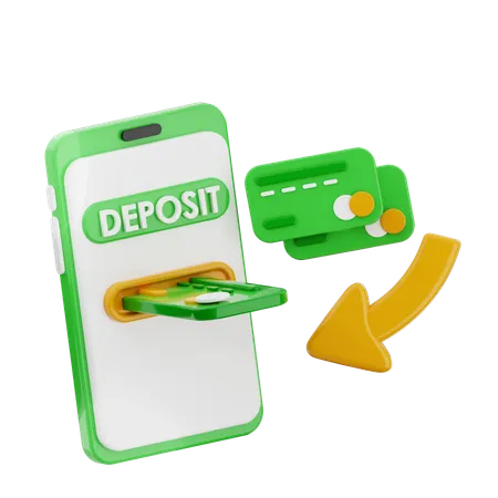 Money Deposit  3D Icon