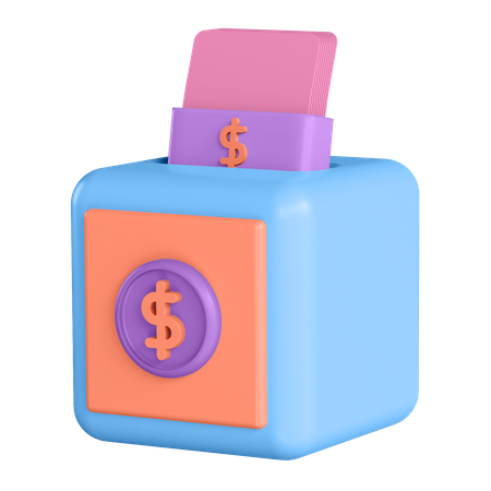 Money Deposit  3D Icon