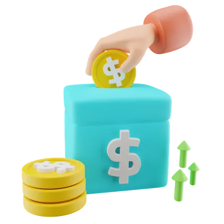 Money Deposite  3D Icon