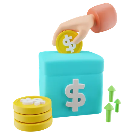 Money Deposite 3D Icon