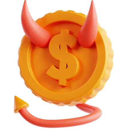 Money Devil 3 D Icon 3D Icon
