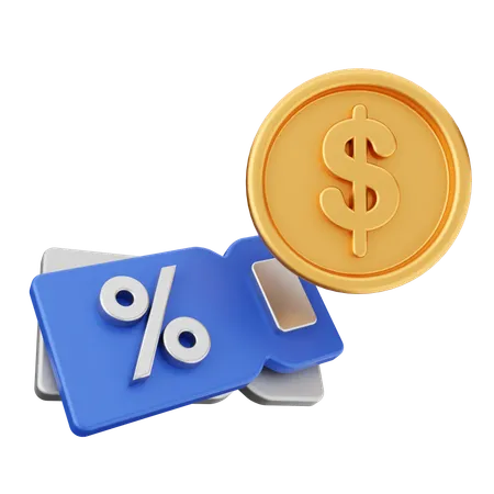 Money Discount  3D Icon