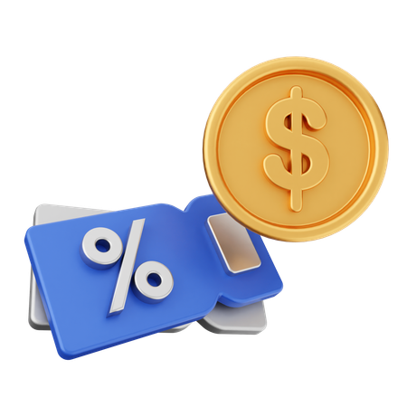 Money Discount  3D Icon
