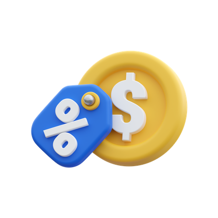 Money Discount  3D Icon