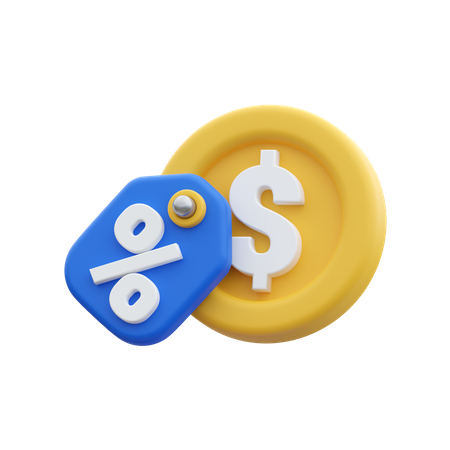 Money Discount  3D Icon
