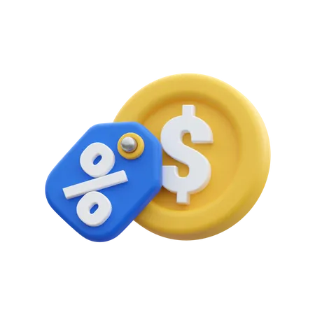 Money Discount  3D Icon