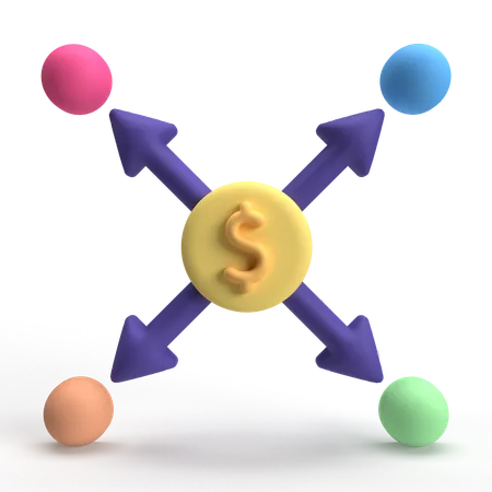 Money Distribution  3D Icon