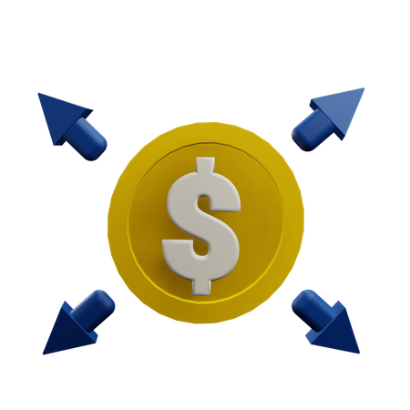 Money Distribution  3D Icon