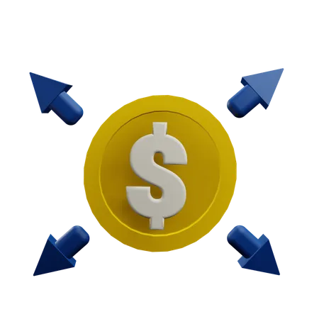 Money Distribution  3D Icon