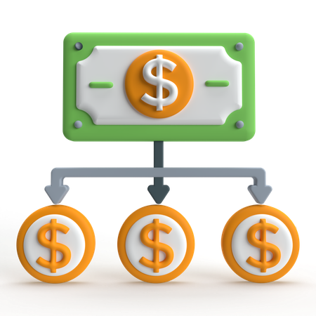 Money Distribution  3D Icon