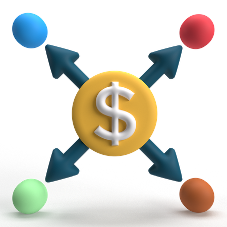 Money Distribution  3D Icon