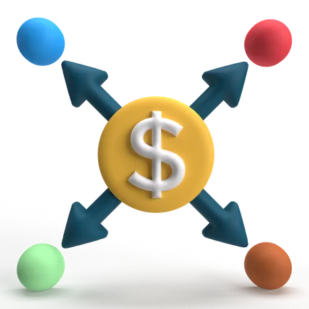 Money Distribution  3D Icon