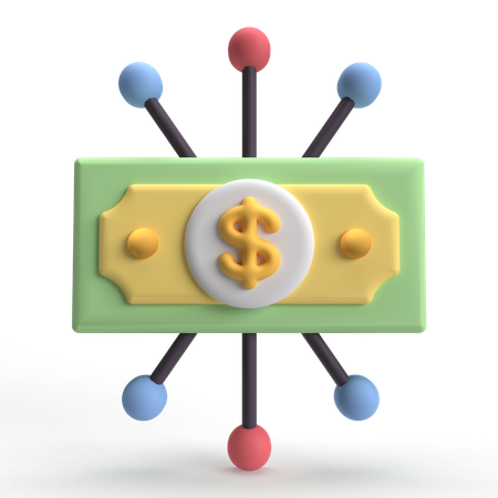 Money Diversification  3D Icon