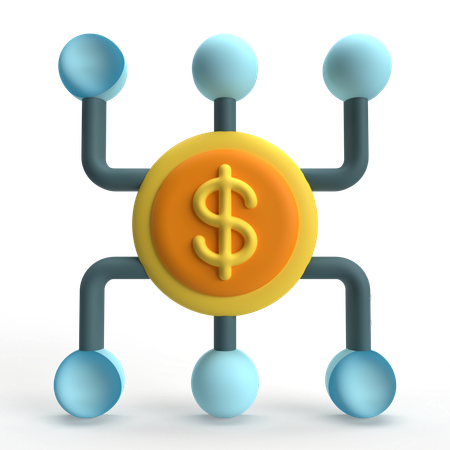 Money Diversify  3D Icon