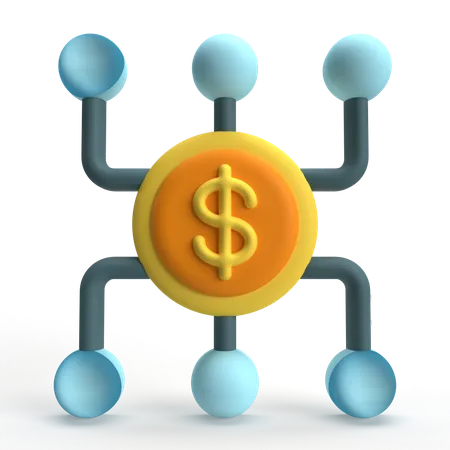 Money Diversify  3D Icon