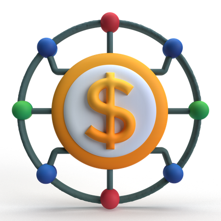 Money Diversify  3D Icon