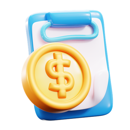 Money Document  3D Icon