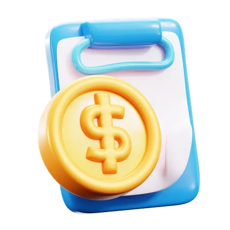 Money Document  3D Icon